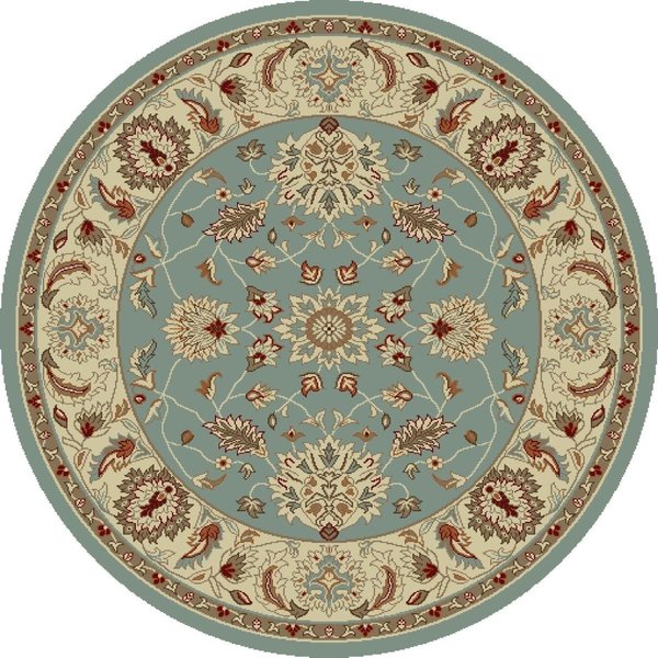 Concord Global 5 ft. 3 in. Chester Oushak - Round, Blue 97060